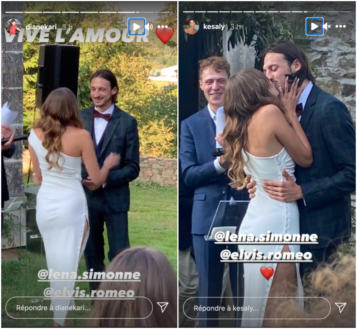  Les clichés du mariage de Roméo Elvis et Lena Simonne ? @Instagram